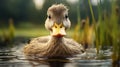 Photorealistic Duck With Detailed Facial Features In Soft Light