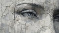 Photorealistic Eye: A Stunning Artwork On An Old Wooden Wall Royalty Free Stock Photo