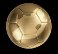 Photorealistic golden ball (shape of South Africa)