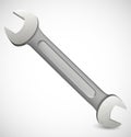 Photorealistic hand wrench tool or spanner Royalty Free Stock Photo