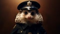 Photorealistic Hedgehog Police Officer: A Chilling Creature In Uniform