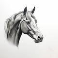 Photorealistic Horse Drawing With Pencils: Detailed Ink Illustration