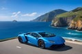 A photorealistic hyper Lamborghini supercar generated by Ai Royalty Free Stock Photo