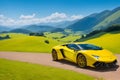 A photorealistic hyper Lamborghini supercar generated by Ai Royalty Free Stock Photo