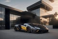 A photorealistic hyper Lamborghini supercar generated by Ai Royalty Free Stock Photo