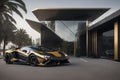 A photorealistic hyper Lamborghini supercar generated by Ai Royalty Free Stock Photo