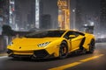 A photorealistic hyper Lamborghini supercar generated by Ai Royalty Free Stock Photo