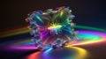 Photorealistic hyperrealistic Bose Einstein Condensate, shimmering in a spectrum of colors