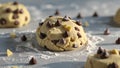 Photorealistic image of a cookie dough on floured surface Royalty Free Stock Photo
