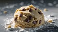 Photorealistic image of a cookie dough on floured surface Royalty Free Stock Photo