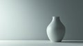 Photorealistic image of an empty ceramic vase with a minimalistic design on a plain surface, emphasizing shape and simplicity Royalty Free Stock Photo