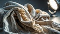 Photorealistic image of a fabric fray on worn towel Royalty Free Stock Photo