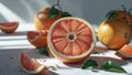 Photorealistic image of a grapefruit half Royalty Free Stock Photo
