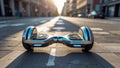 Photorealistic image of a hoverboard in a city street Royalty Free Stock Photo