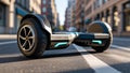 Photorealistic image of a hoverboard in a city street Royalty Free Stock Photo