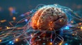 Photorealistic Image of a Human Brain with Neural Connections