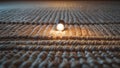 Photorealistic image of a light spot on woven rug Royalty Free Stock Photo