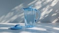 Photorealistic image of a plastic pitcher with lid Royalty Free Stock Photo