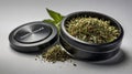 Photorealistic image of a portable herb grinder with loop holder on a white background Royalty Free Stock Photo