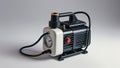 Photorealistic image of a portable mini air pump on a white background Royalty Free Stock Photo