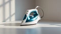 Photorealistic image of a portable steam iron with soft white backdrop Royalty Free Stock Photo