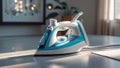 Photorealistic image of a portable steam iron with soft white backdrop Royalty Free Stock Photo