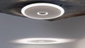 Photorealistic image of a smart ceiling light with dimming and scheduling in a studio setting Royalty Free Stock Photo