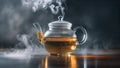 Photorealistic image of a steam over glass kettle Royalty Free Stock Photo