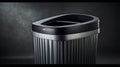 Photorealistic image of a touchless automatic trash bin with odor filter in a studio setting Royalty Free Stock Photo
