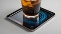 Photorealistic image of a touchscreen topping coaster on a white background Royalty Free Stock Photo