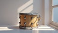 Photorealistic image of a toy drum isolated on white Royalty Free Stock Photo