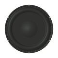 Photorealistic music speaker front view, vector illustration Royalty Free Stock Photo