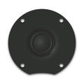 Photorealistic music speaker front view, vector illustration Royalty Free Stock Photo