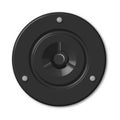 Photorealistic music speaker front view, vector illustration Royalty Free Stock Photo