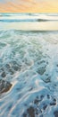 Photorealistic Ocean Surface At Sunset A Post-impressionism Hypnotic Illusion