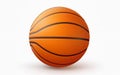 Photorealistic orange basketball ball icon isolated on white background. March madness poster design. AI Generative