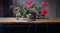 Photorealistic Painting Of Flowers, Bottle, And Cords: Absinthe Culture And Manapunk Art