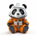 Photorealistic Panda Bear In Spacesuit: Kidcore Animal Figurine