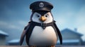 Photorealistic Penguin Police Officer In Cinema4d Style