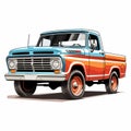 Photorealistic pickup truck illustration A stunningly realistic depiction of a pickup truck