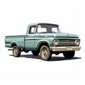 Photorealistic pickup truck illustration A stunningly realistic depiction of a pickup truck