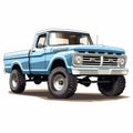 Photorealistic pickup truck illustration A stunningly realistic depiction of a pickup truck