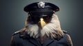 Photorealistic Police Officer Eagle: A Solapunk Iconic Pop Culture Reference