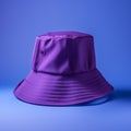 Photorealistic Purple Bucket Hat Mockup With Subtle Shading
