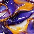 Photorealistic purple and gold liquid with surrealistic elements (tiled)