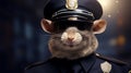 Photorealistic Rat Police Officer In 32k Uhd Portrait Royalty Free Stock Photo