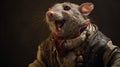 Photorealistic Renaissance Rat Costume With Sentient Biped Troglodite