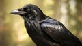 Photorealistic Rendering Of A Beautiful Crow