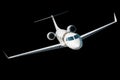 Photorealistic rendering of a business jet, aircraft on a black background, isolate. The concept of business flights, private jet