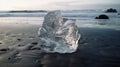 Photorealistic Rendering Of A Crystal On The Shore